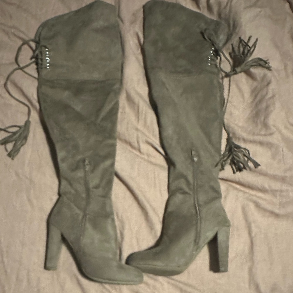 Taupe Over-the-Knee Boots